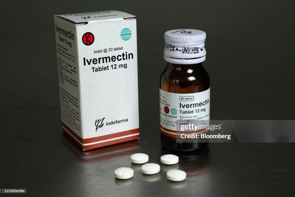 Promectin Drug Ivermectin tablets arranged in Jakarta, Indonesia, on Thursday, Sept ...