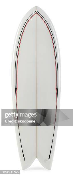 surfbrett, isoliert auf weiss - surfbrett stock-fotos und bilder