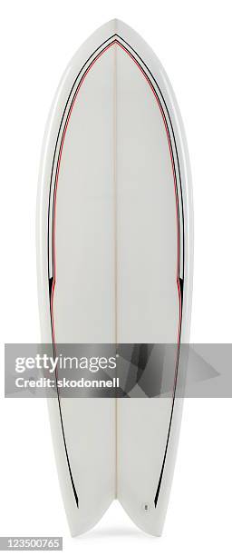 surfboard isolated on white - surfboard stock pictures, royalty-free photos & images