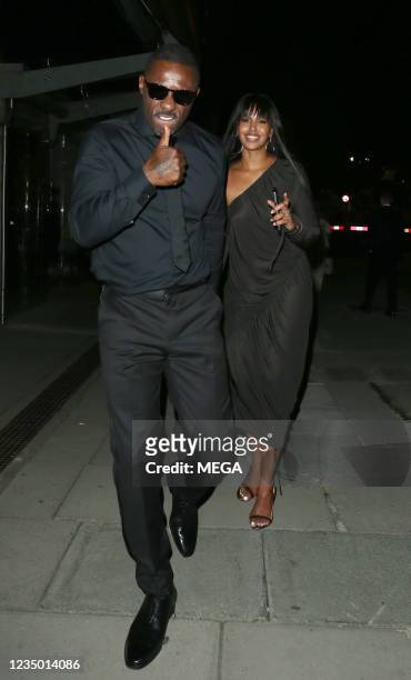 Idris Elba and Sabrina Dhowre Elba are seen leaving The GQ Men Of The Year Awards After Party held at 180 The Strand on September 2 2021 in London,...