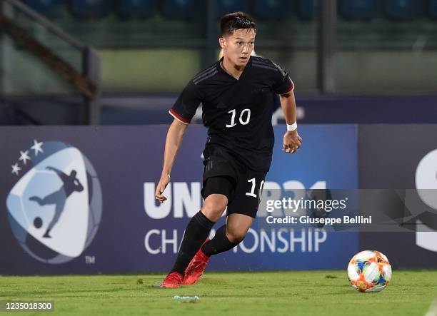 Shinta Appelkamp of 21 Germany in action during the UEFA European Under-21 Championship Qualifier match between U21 San Marino and U21 Germany at...