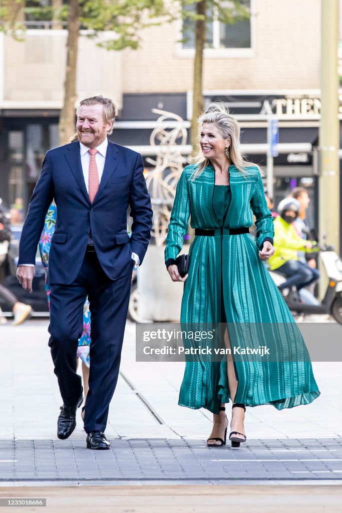 King Willem-Alexander Of The Netherlands And Queen Maxima Open The Amare Cultural House In The Hague