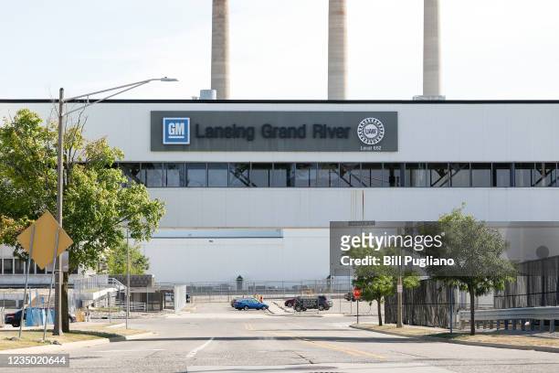 The General Motors Lansing Grand River Assembly Plant is shown on September 2, 2021 in Lansing, Michigan. GM has had to temporarily shut down most of...