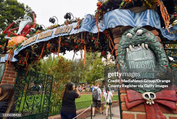 Haunted Mansion Holiday during Halloween Time at Disneyland in Anaheim, CA, on Friday, September 3, 2021.