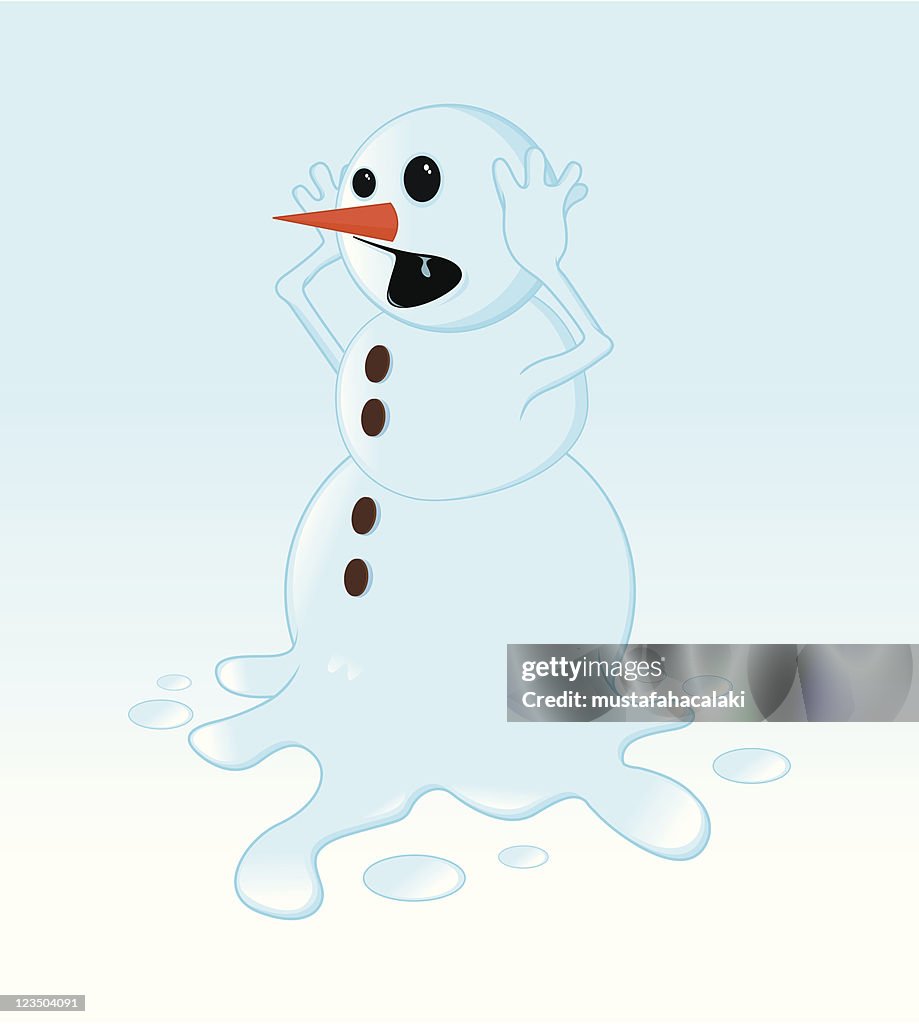 Melting Snowman High-Res Vector Graphic - Getty Images