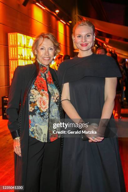 Gaby Dohm and Rosalie Thomass attend the Deutscher Schauspielpreis 2021 at Spindler & Klatt on September 3, 2021 in Berlin, Germany.