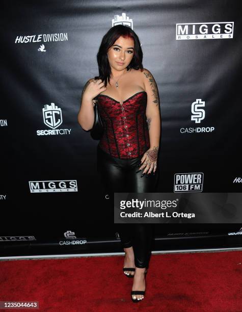 Danielle Cohn attends Secret City Glow In the Dark Event held at Black Star Burger LA on September 4, 2021 in Los Angeles, California.