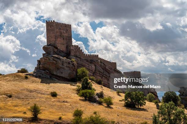 View of The Castle of Zafra, a 12th-century castle near Campillo de Dueñas, Guadalajara. The castle is very popular since HBO filmed outdoor scenes...