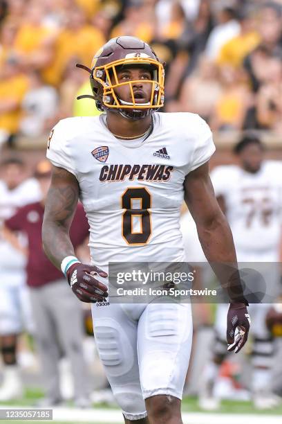 Central Michigan Chippewas linebacker Troy Brown during a week one non conference game between Central Michigan and Missouri held at Faurot Field at...