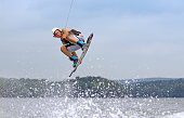 Wakeboarder Jumping High
