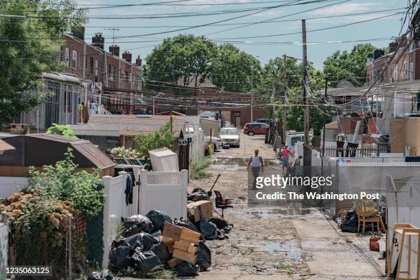 September 4: Damaged basement apartment are seen after heavy rains from storm Ida caused flooding in Queens, New York on September 3, 2021.