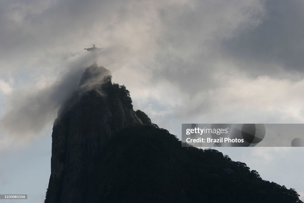 Christ the Redeemer statue on top of Corcovado mountain...