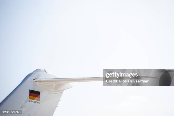 The government plane Global 6000 is pictured on September 02, 2021 in Berlin, Germany.