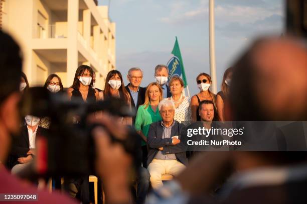 Fratelli d'Italia Leader Giorgia Meloni supports the election campaign of the centre-right candidate Vincenzo Zaccheo for the Latina mayoral...