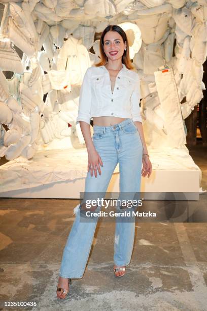 Vivian Elizabeth Cole attends the Fassbender Show at the Mercedes-Benz Fashion Week Berlin September 2021 at Kraftwerk Mitte on September 7, 2021 in...