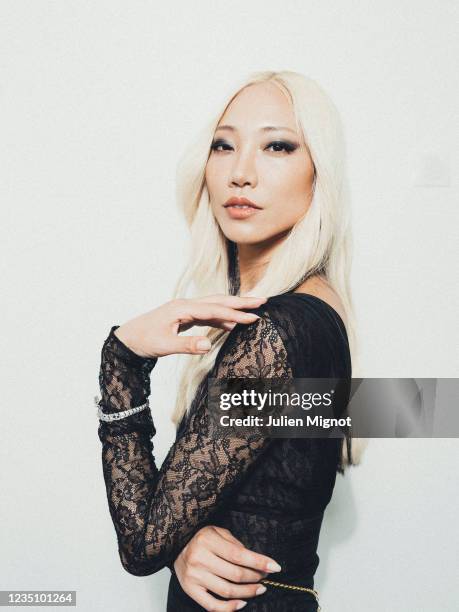 Actress Soo Joo Park poses for a portrait on July 8, 2021 in Cannes, France.