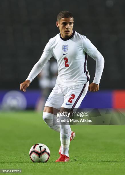 Max Aarons of England during the UEFA Under 21 Qualifier between England U21 and Kosovo U21 at Stadium mk on September 7, 2021 in Milton Keynes,...