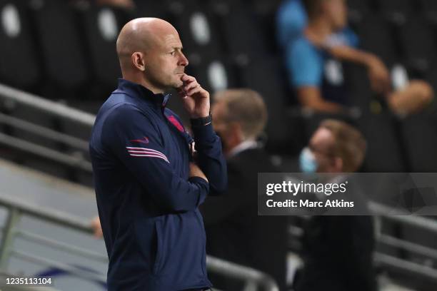 England U21 Head Coach Lee Carsley during the UEFA Under 21 Qualifier between England U21 and Kosovo U21 at Stadium mk on September 7, 2021 in Milton...