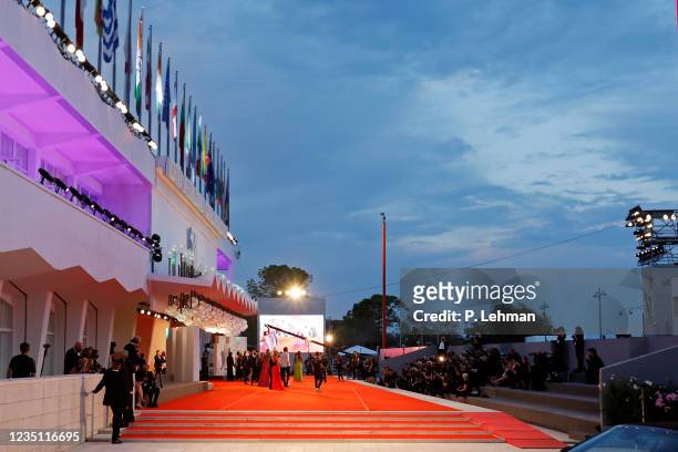 Palazzo del Cinema during the premiere of 'Old Henry' during the 78th Venice Film Festival on September 07, 2021 in Venice, Italy.