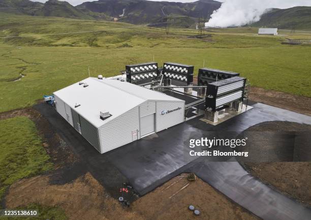 The 'Orca' direct air capture and storage facility, operated by Climeworks AG, in Hellisheidi, Iceland, on Tuesday, Sept. 7, 2021. Startups...