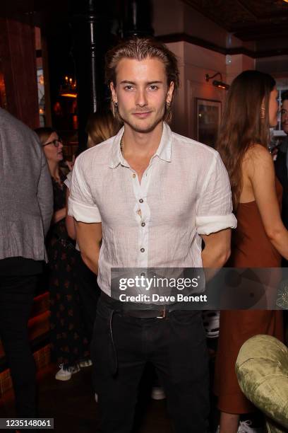 Elijah Rowen attends the Gentleman's Journal back to work drinks party at The Cadogan Arms on September 9, 2021 in London, England.