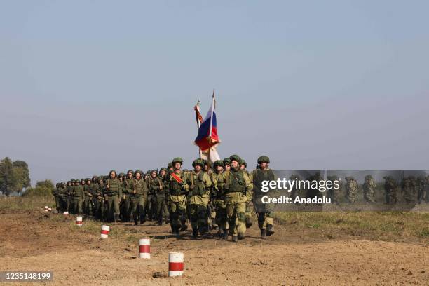 Parade is held as part of the opening ahead of the Zapad-2021 military exercise, in Kaliningrad, Russia on September 09, 2021. Zapad-2021 military...