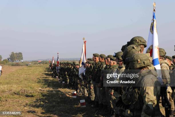 Parade is held as part of the opening ahead of the Zapad-2021 military exercise, in Kaliningrad, Russia on September 09, 2021. Zapad-2021 military...