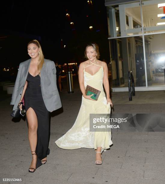 Anna Vakili and Sharon Gaffka are seen on September 09, 2021 in London, England.