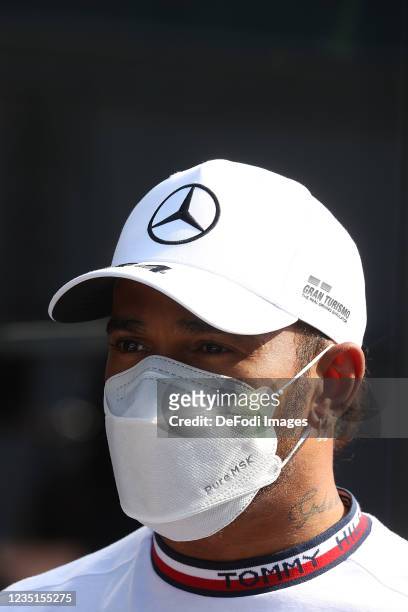 Lewis Hamilton , Mercedes-AMG Petronas Formula One Team during the previews ahead of the F1 Grand Prix of Italy at Autodromo di Monza on September 9,...
