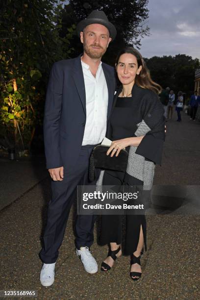 Jonny Buckland and Chloe Lee-Evans attend The Wonder Of Sound 2021 Gala in support of Auditory Verbal UK at Kensington Palace on September 10, 2021...