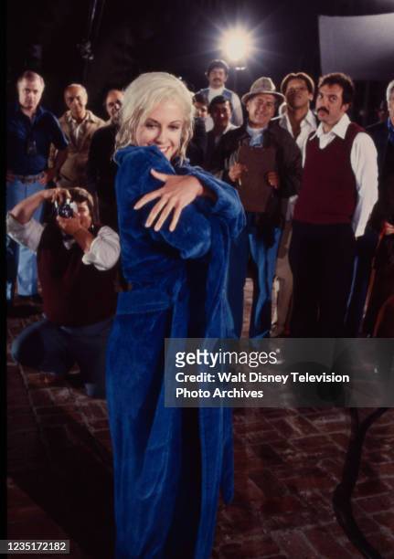 Los Angeles, CA Catherine Hicks as Marilyn Monroe, behind the scenes, making of the ABC tv movie 'Marilyn: The Untold Story'.