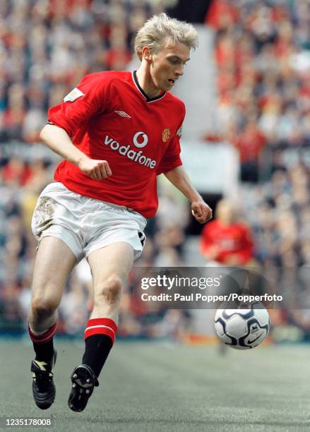 Luke Chadwick of Manchester United in action during the FA Carling Premiership match between Manchester United and Manchester City at Old Trafford on...