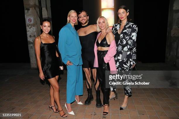 Mandy Capristo, Karolina Kurkova, Riccardo Simonetti, Janin Ullmann and Eva Padberg during the ABOUT YOU opening fashion show during the ABOUT YOU...