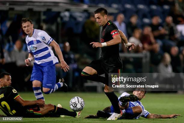 Dusan Tadic of Ajax during the Dutch Eredivisie match between PEC Zwolle v Ajax at the MAC3PARK Stadium on September 11, 2021 in Zwolle Netherlands