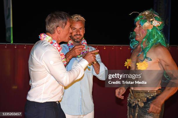 Stephan Luca and Jan Sosniok during an evening get together at Strandbistro Alex as part of the event "Summer For Friends" in aid of Welthungerhilfe...