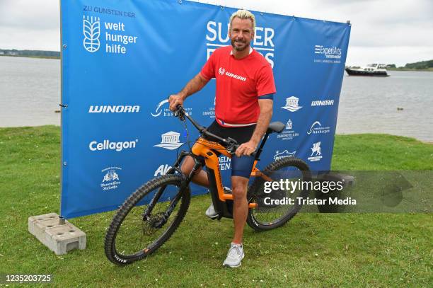 Stephan Luca during an e-bike cycling tour as part of the event "Summer For Friends" in aid of Welthungerhilfe on September 11, 2021 in Usedom,...