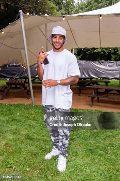 Aaron Simpson of Love Island attends Wireless Festival 2021 at Crystal Palace on September 12, 2021 in London, England.