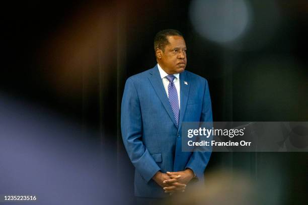 Candidate for governor Larry Elder during a press conference at the Luxe Hotel Sunset Boulevard on Sunday, Sept. 12, 2021 in Los Angeles, CA. Rose...