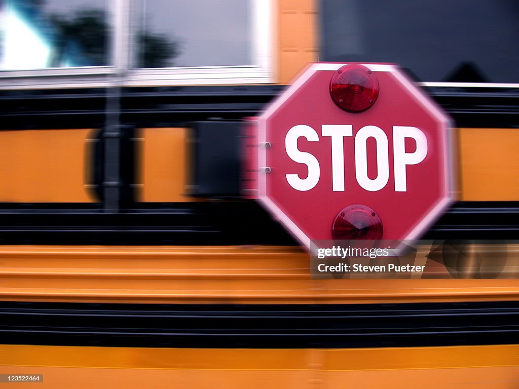 Stop Sign On School Bus HighRes Stock Photo Getty Images
