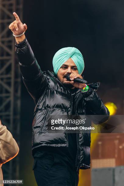 Sidhu Moosewala performs during Day 3 of Wireless Festival 2021 at... News  Photo - Getty Images