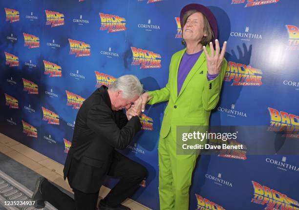 Alan Silvestri and Glen Ballard attend a drinks reception at Corinthia London ahead of the opening night performance of "Back To The Future: The...