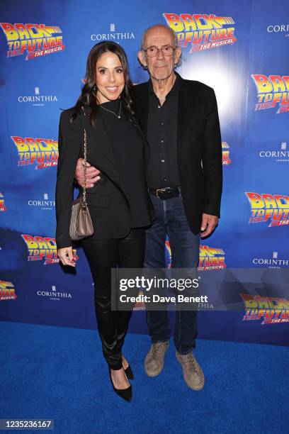 Lisa Lloyd and Christopher Lloyd attend the opening night performance of "Back To The Future: The Musical" at The Adelphi Theatre on September 13,...