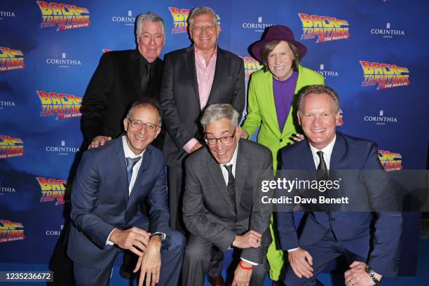 John Rando, Alan Silvestri, Robert Zemeckis, Bob Gale, Glen Ballard and Colin Ingram attend the opening night performance of "Back To The Future: The...