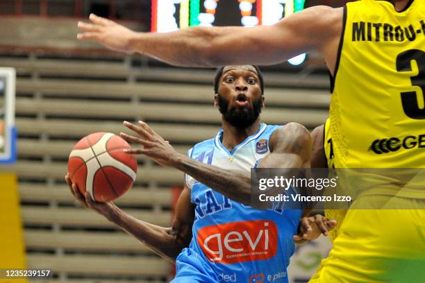 Jordan Parks player of Gevi Napoli, during the SuperCoppa basketball match between Gevi Napoli vs Germani Brescia, final result 74 - 81, match played...