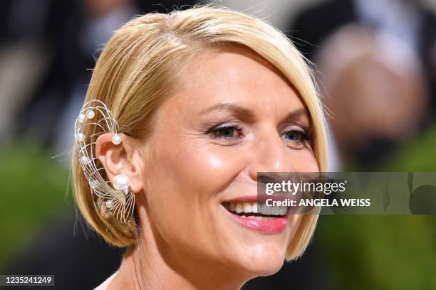 Actress Claire Danes arrives for the 2021 Met Gala at the Metropolitan Museum of Art on September 13, 2021 in New York. - This year's Met Gala has a...