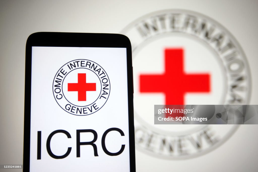 In this photo illustration an International Committee of the...