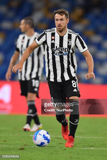 Juventus' midfielder Aaron Ramsey during the Italian football Serie A match SSC Napoli vs Juventus FC on September 11, 2021 at the Diego Armando...