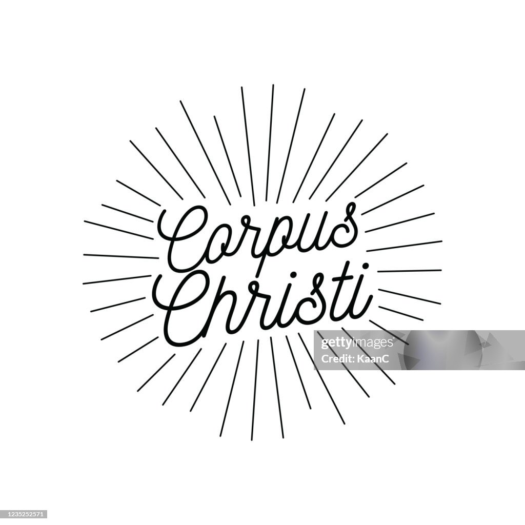 Corpus Christi lettering stock vector
