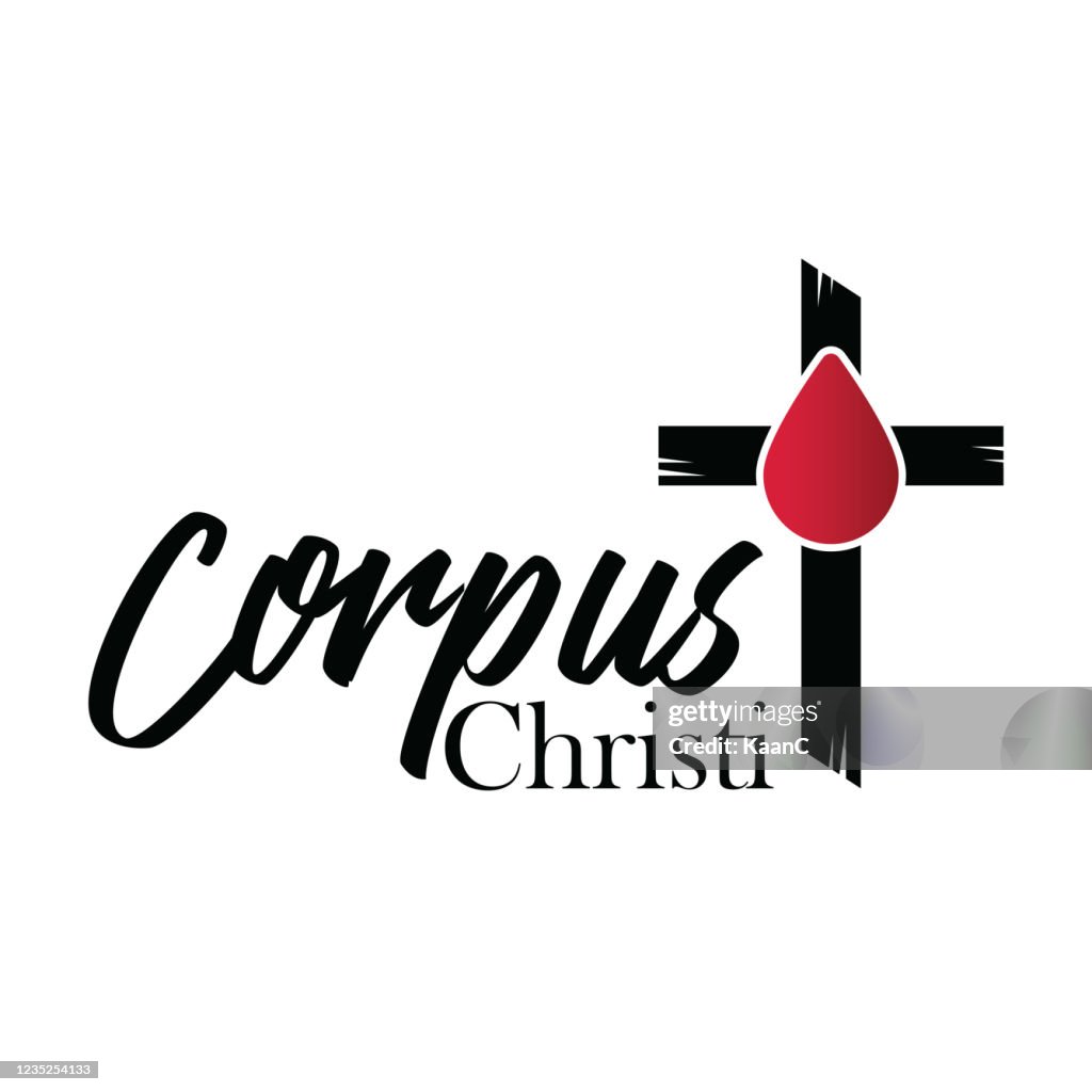Corpus Christi lettering stock vector