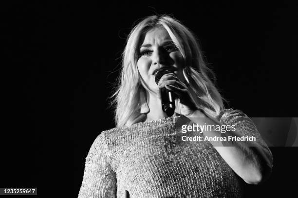 Beatrice Egli performs live on stage during a concert at the Tempodrom on September 14, 2021 in Berlin, Germany.